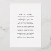 バレリー伝統的ウェディング日付の保存 箔招待状 (裏面)