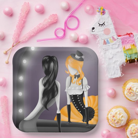 バレリ予測できなーナ&ダンサー反射 ペーパープレート (パーティー)