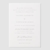 バレリ伝統的結婚の ベラム紙招待状 (正面)