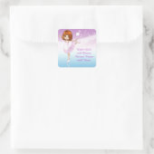 バレリ感動的ーナ – Dreamsを使用した小さな女の子 スクエアシール (バッグ)