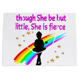 バレリ活気づけるナ引用文デザイン ラージペーパーバッグ