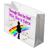 バレリ活気づけるナ引用文デザイン ラージペーパーバッグ (正面アングル)