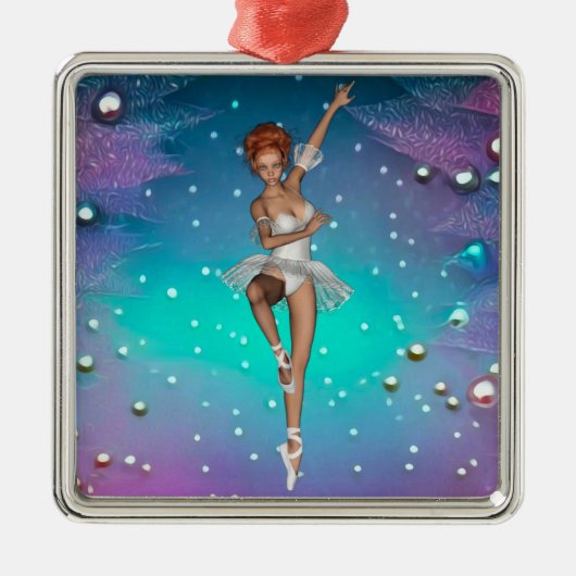 バレリ色彩の鮮やかナパールティール（緑がかった色）&パープル背景 メタルオーナメント (正面)