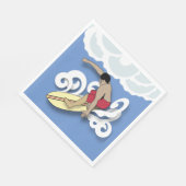 バレルのサーファー スタンダードランチョンナプキン (角)