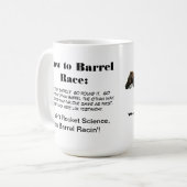 バレルの競争-女の子-競争を突進する方法を コーヒーマグカップ (正面左)