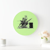 バレルの競走馬 ラージ壁時計 (ホーム)