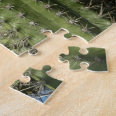 バレルサボテンI砂漠の写真 ジグソーパズル (側面)