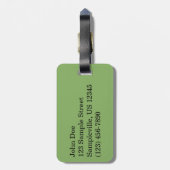 バレルサボテンI砂漠の写真 ラゲッジタグ (裏面縦)