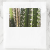 バレルサボテンII砂漠自然写真 長方形シール (バッグ)