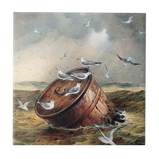 バレルセラミックスの鳥 タイル (正面)