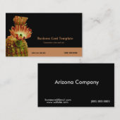 バレルデザートアリゾナサボテンの花 名刺 (正面/裏面)