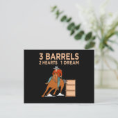 バレルハートズ競馬バレルレーサーホースラ 案内ポストカード (スタンド正面)