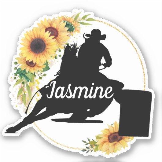 バレルレーサーカスタムの馬名 シール (正面)