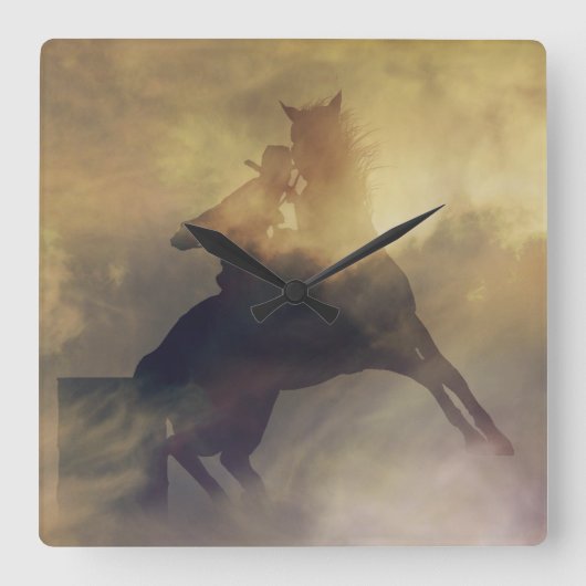 バレルレーサークロック スクエア壁時計 (正面)