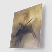 バレルレーサークロック スクエア壁時計 (傾斜)