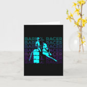 バレルレーサーバレルレーシング乗馬バレル カード (黄色い花)