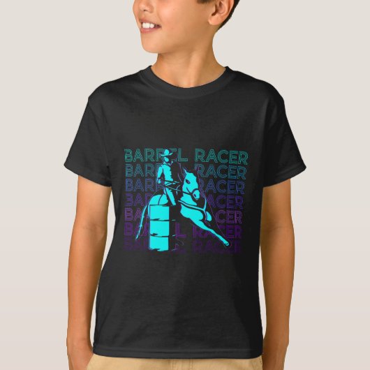 バレルレーサーバレルレーシング乗馬バレル Tシャツ (正面)