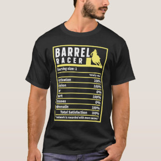 バレルレーサー栄養ファクトRodeo女性のカーボーイバレル Tシャツ