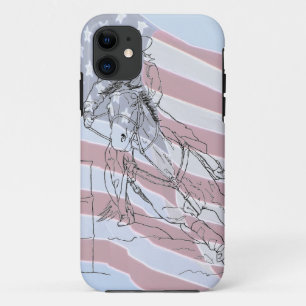 バレルレーサー(アメリカ国旗) iPhone 11 ケース