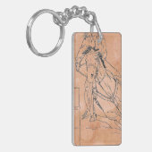 バレルレーサー（オレンジ色の円） キーホルダー (正面左)