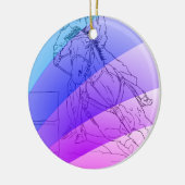 バレルレーサー（パステルレインボー） セラミックオーナメント (左)