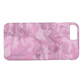 バレルレーサー(ピンクの迷彩柄を洗い流した) Case-Mate iPhoneケース (裏面(横))