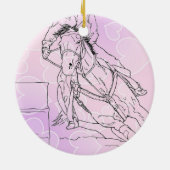 バレルレーサー(ピンクハート)セラミックオーナメント セラミックオーナメント (裏面)