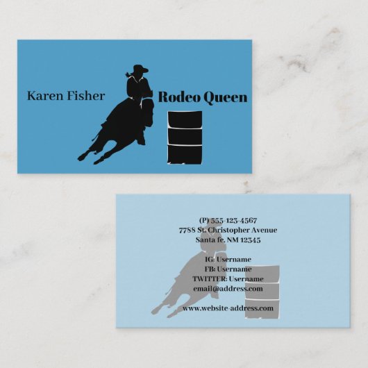 バレルレーサー 名刺 (正面/裏面)