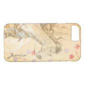 バレルレーサー（黄色い花の背景） Case-Mate iPhoneケース (裏面(横))