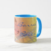 バレルレーサー（黄色のオレンジ色の渦巻き） マグカップ (正面右)