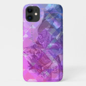 バレルレーサーII (ピンク色バイオレットダークジオメトリック) Case-Mate iPhoneケース (裏面)