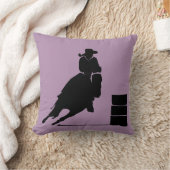 バレルレーシングガールシルエット クッション (ブランケット)