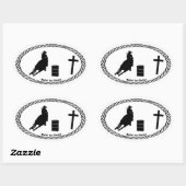 バレルレーシングクロスユーロスタイル 楕円形シール (シート)