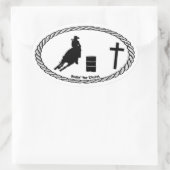 バレルレーシングクロスユーロスタイル 楕円形シール (バッグ)