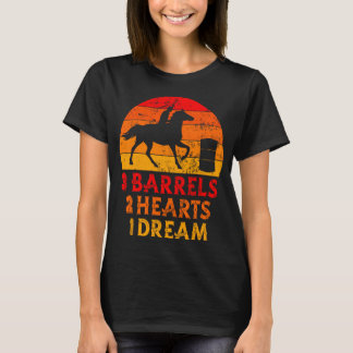 バレルレーシングバレルレーサーレーサーホースライディングロードカウグ Tシャツ