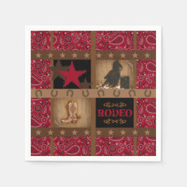 バレルレーシングペイズリーバレルレーサーデコペ紙 スタンダードカクテルナプキン