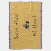 バレルレーシングホース&ライダー スローブランケット (正面縦)
