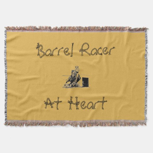 バレルレーシングホース&ライダー スローブランケット (正面)
