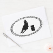 バレルレーシングユーロスタイル 楕円形シール (封筒)