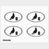 バレルレーシングユーロスタイル 楕円形シール (シート)