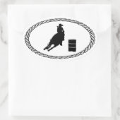 バレルレーシングユーロスタイル 楕円形シール (バッグ)