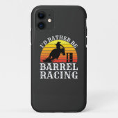 バレルレーシングレトロ女性のカーボーイRodeo T- Case-Mate iPhoneケース (裏面)
