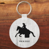 バレルレーシングロデオ馬術訓練 キーホルダー (正面)
