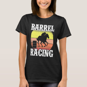 バレルレーシング カウガール バレルレーサー 馬術 ヴィ Tシャツ