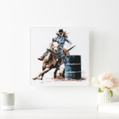 バレルレーシング スクエア壁時計 (ホーム)