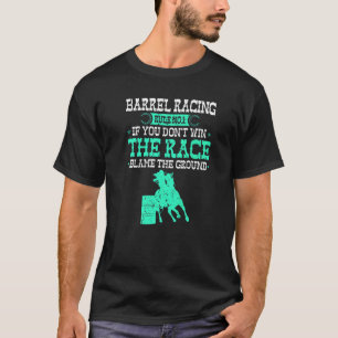 バレルレーシング ルール カウガール ロデオ 馬 バレルレース Tシャツ