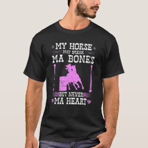 バレルレーシング ロデオ 馬 骨を折る カウガール Ba Tシャツ