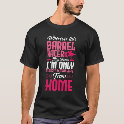 バレルレーシング 乗馬 バレルレーサー 1 Tシャツ (正面)