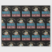 バレルレースが大好きな女の子 ラッピングペーパー (フラット)