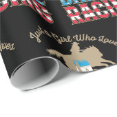 バレルレースが大好きな女の子 ラッピングペーパー (ロールコーナー)